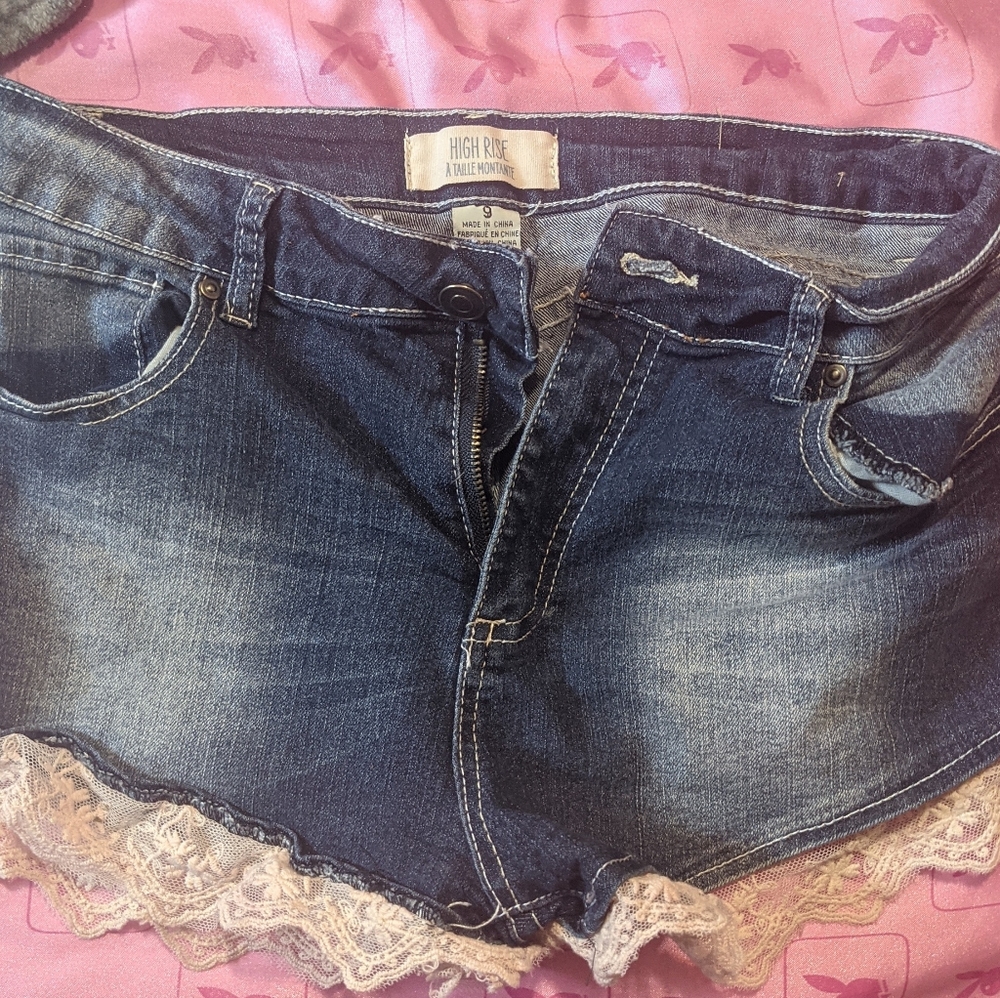 Denim shorts